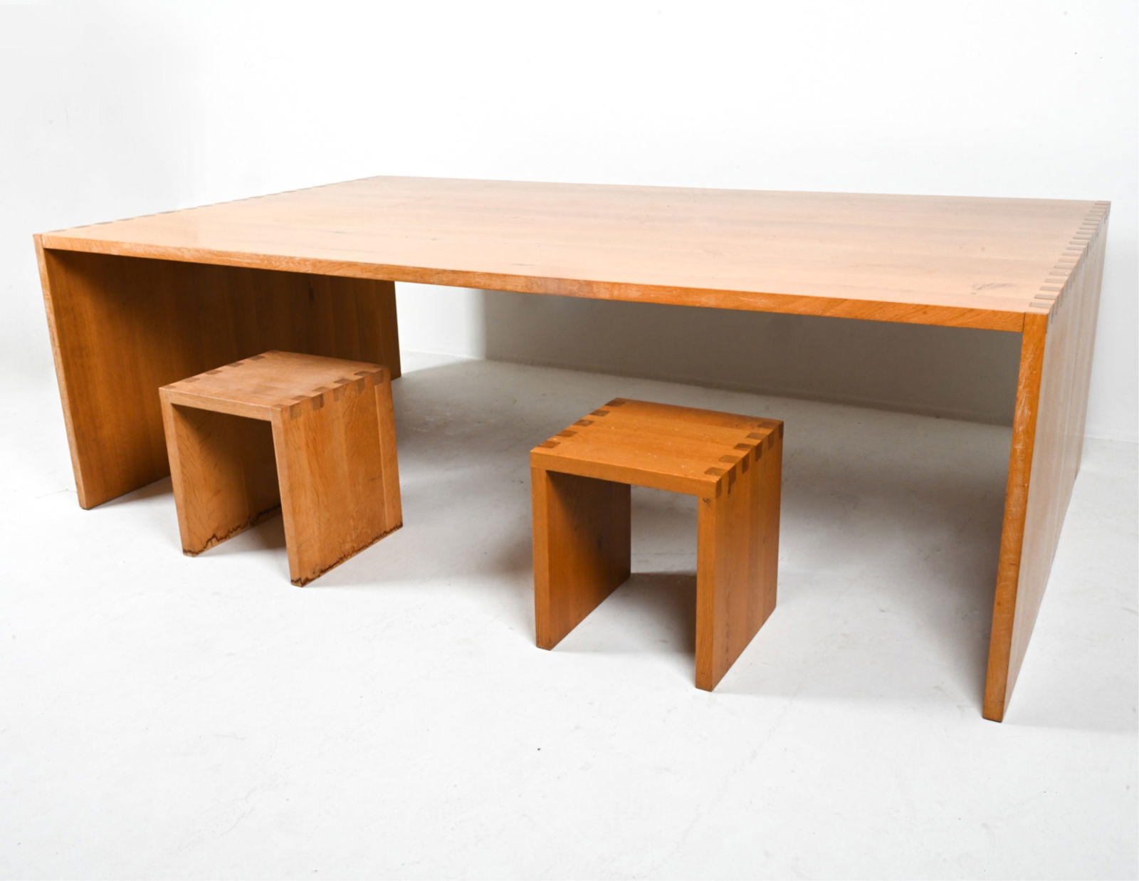 (3) OVERSIZED DUTCH SOLID OAK BOX DOVETAIL TABLE (1 of 15)