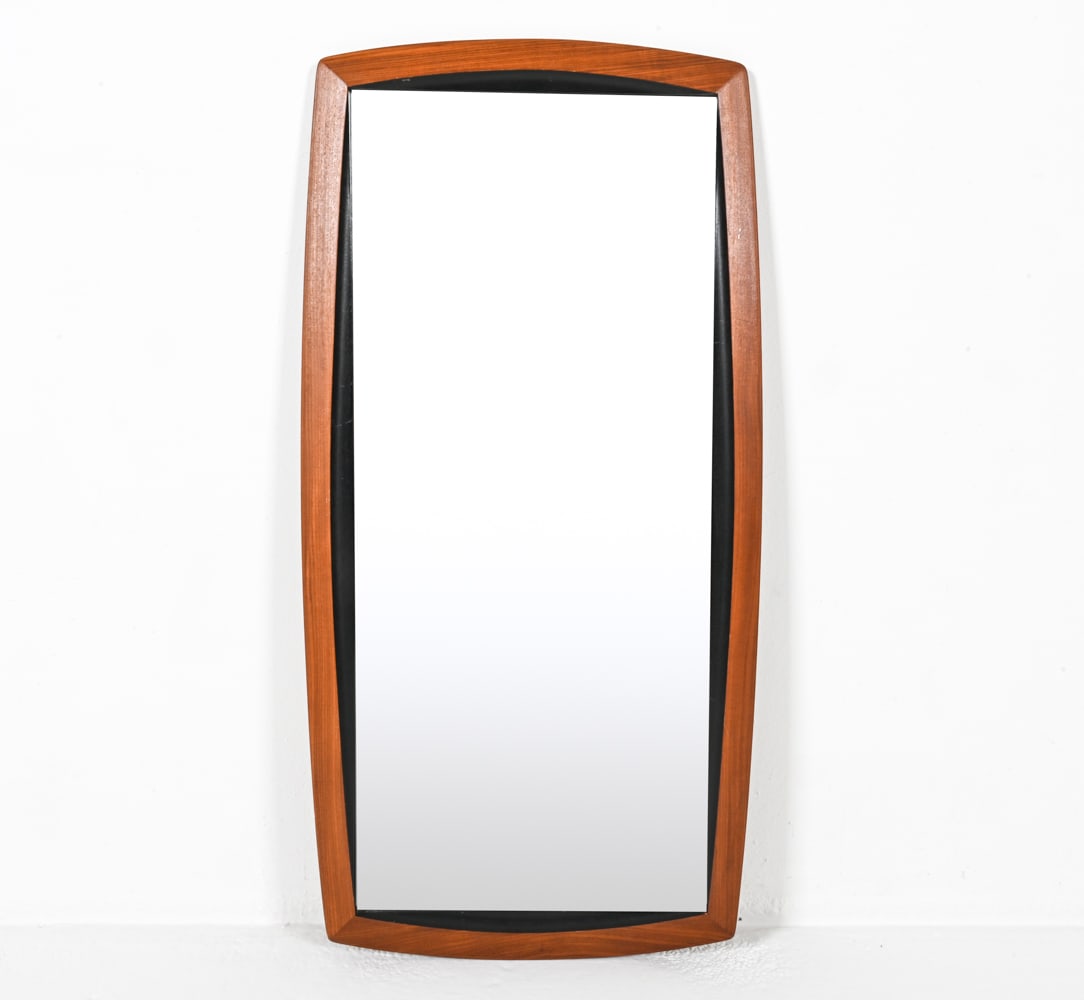 DANISH TEAK SHAPED FRAME MIRROR C.1960'S (1 of 7)