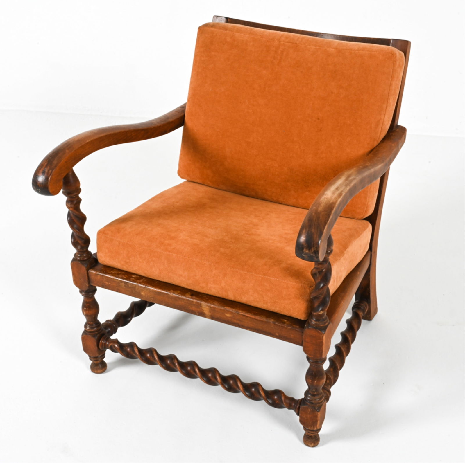 DUTCH ART DECO OAK AND CANE ARM CHAIR C.1930'S (1 of 11)