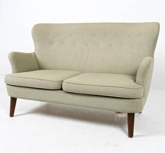 MID-CENTURY SOFA BY THEO RUTH C.1950'S: For Artifort. The Netherlands. Dimensions: H 31.75" x W 51.25" x D 25". condition: Minor signs of wear to fabric. Wear consistent with age and use. PG085