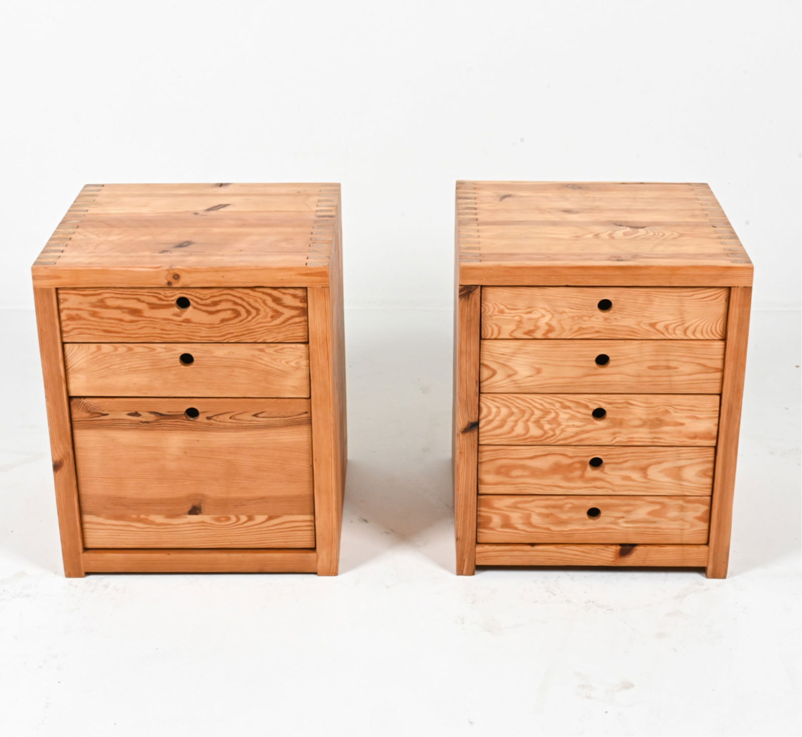(2) PINE NIGHTSTANDS BY ATE VAN APELDOORN C.1970'S (1 of 12)