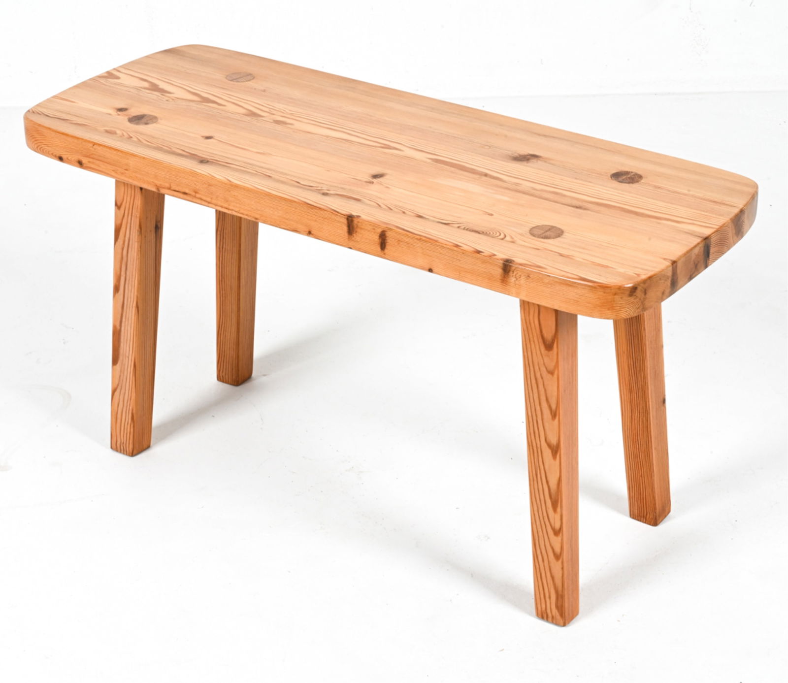 SWEDISH PINE STOOL IN MANNER OF MALMSTEN C.1950'S (1 of 13)