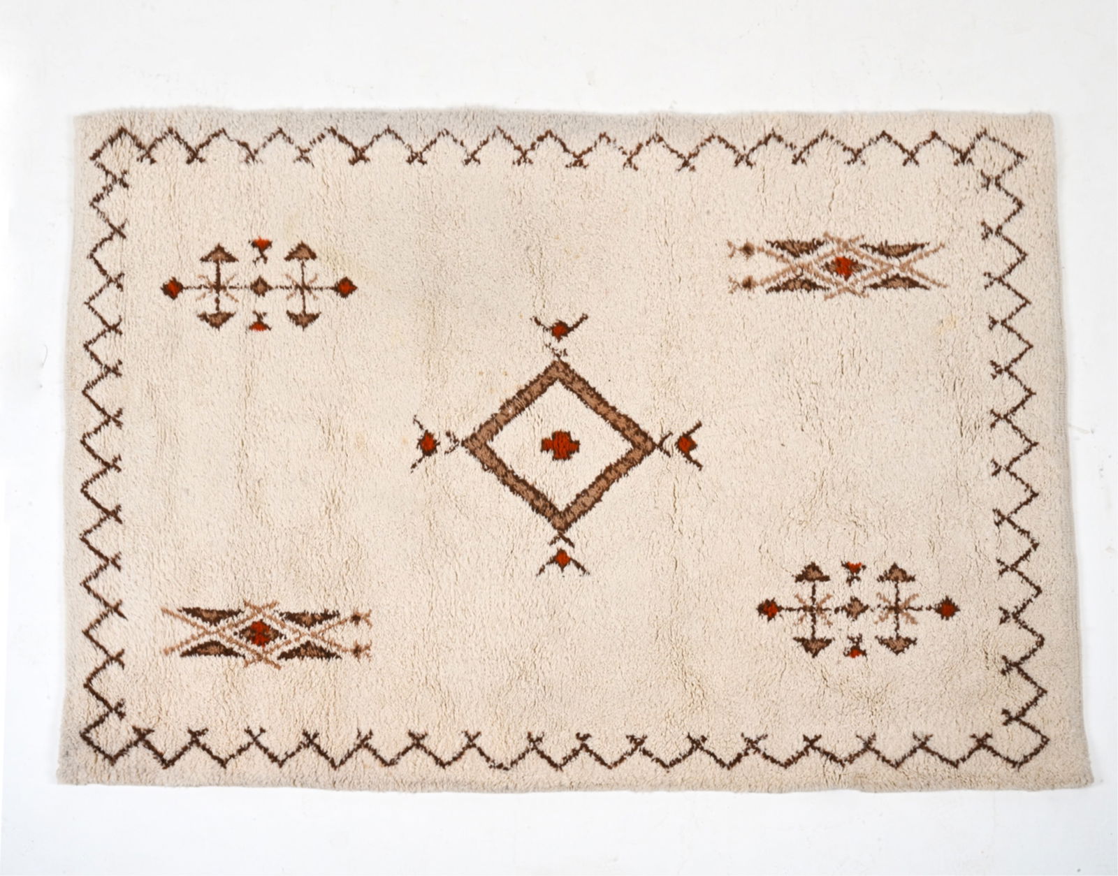 MOROCCAN WOOL RUG C.1970'S (1 of 9)