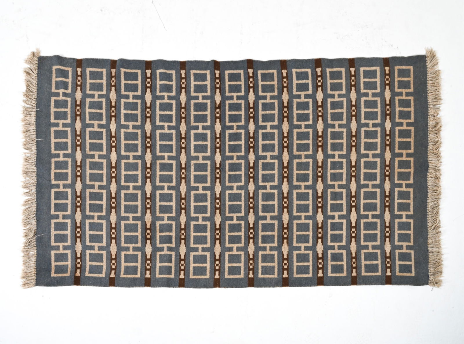 SWEDISH WOOL DOUBLE-SIDED RUG C.1960'S (1 of 8)