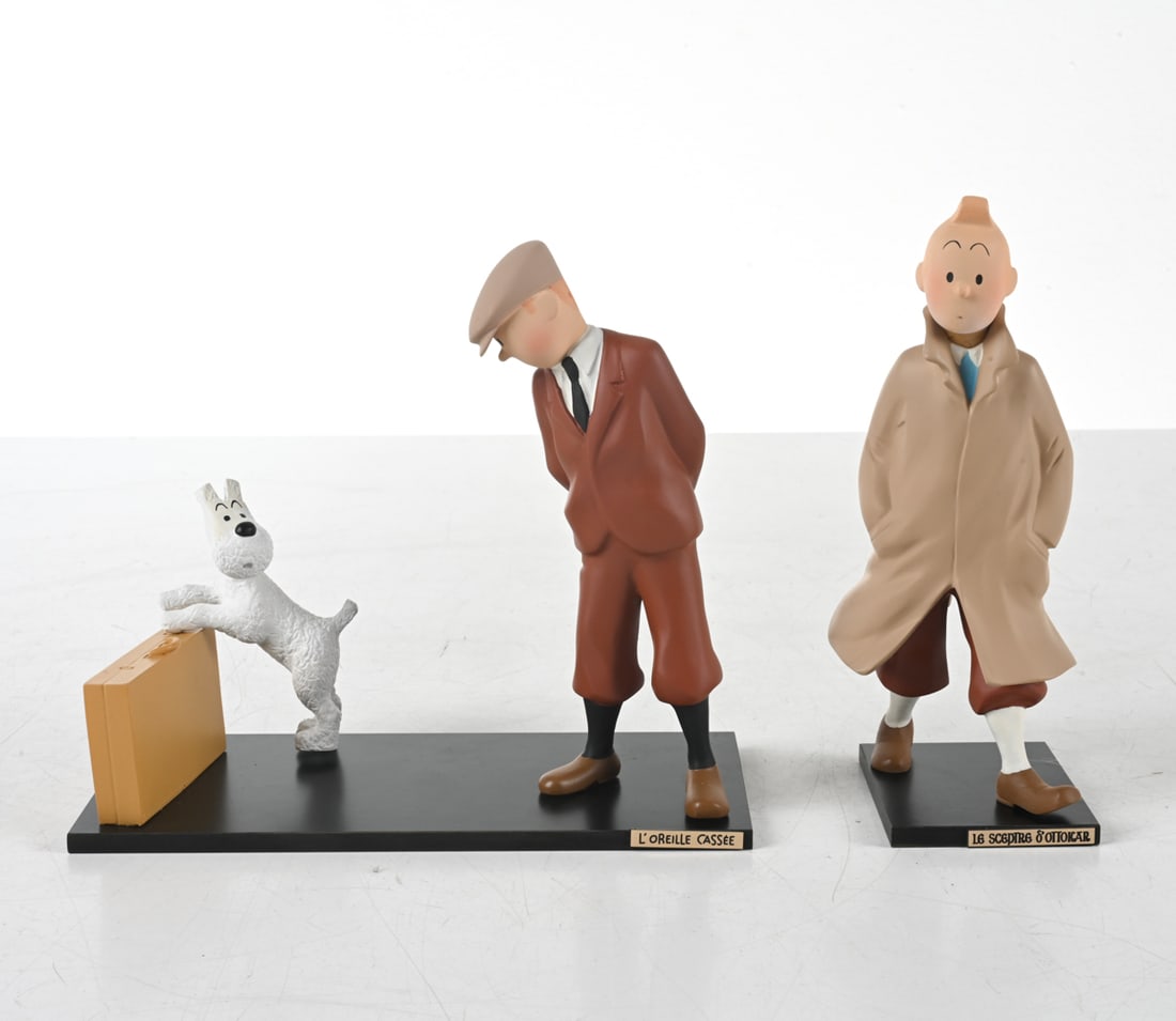 (2) TINTIN FIGURINES BY LEBLON DELIENNE (1 of 15)