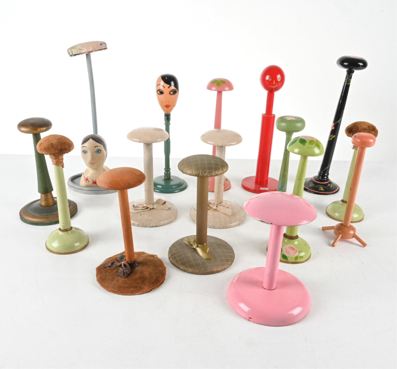 GROUPING OF VINTAGE HAT STANDS (1 of 16)