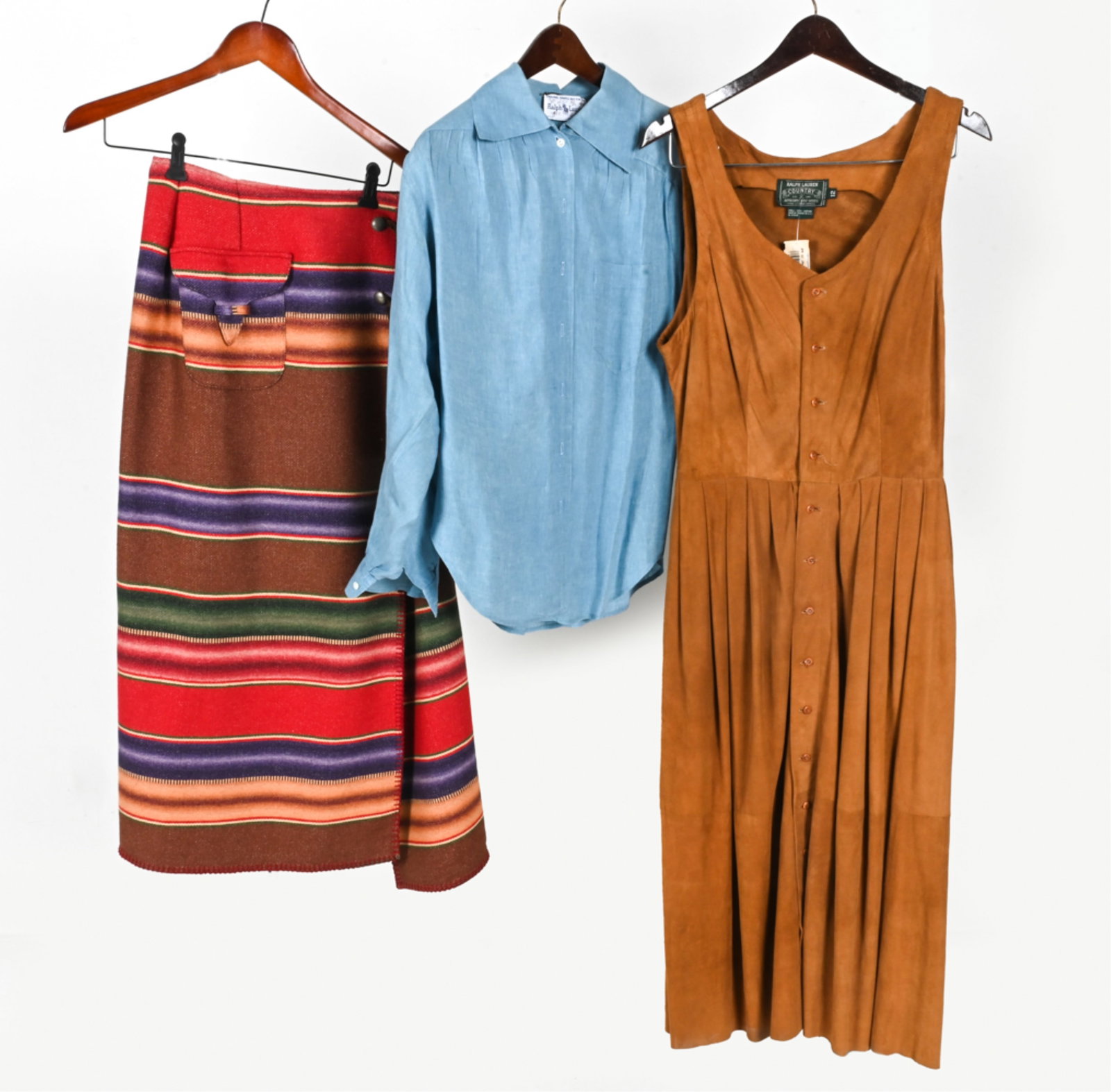 VINTAGE RALPH LAUREN SKIRT, SUEDE DRESS & SHIRT (1 of 10)