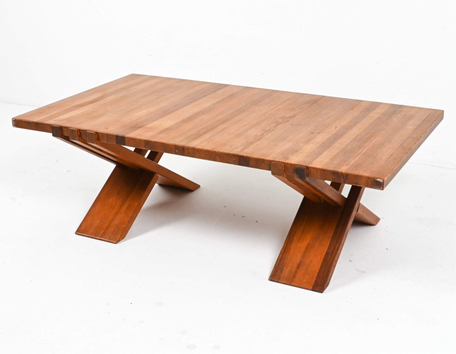 SCANDINAVIAN PINE X-BASE COFFEE TABLE, CIRCA (1 of 15)