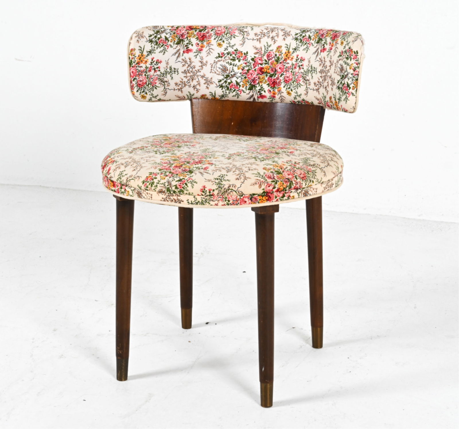 SCANDINAVIAN TEAK VANITY CHAIR, C.1960'S (1 of 17)