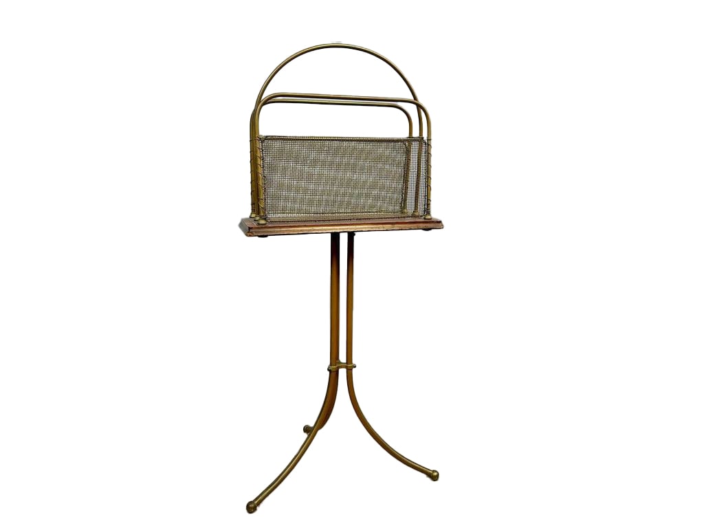 ENGLISH BRASS MAGAZINE RACK, 1960'S (1 of 14)
