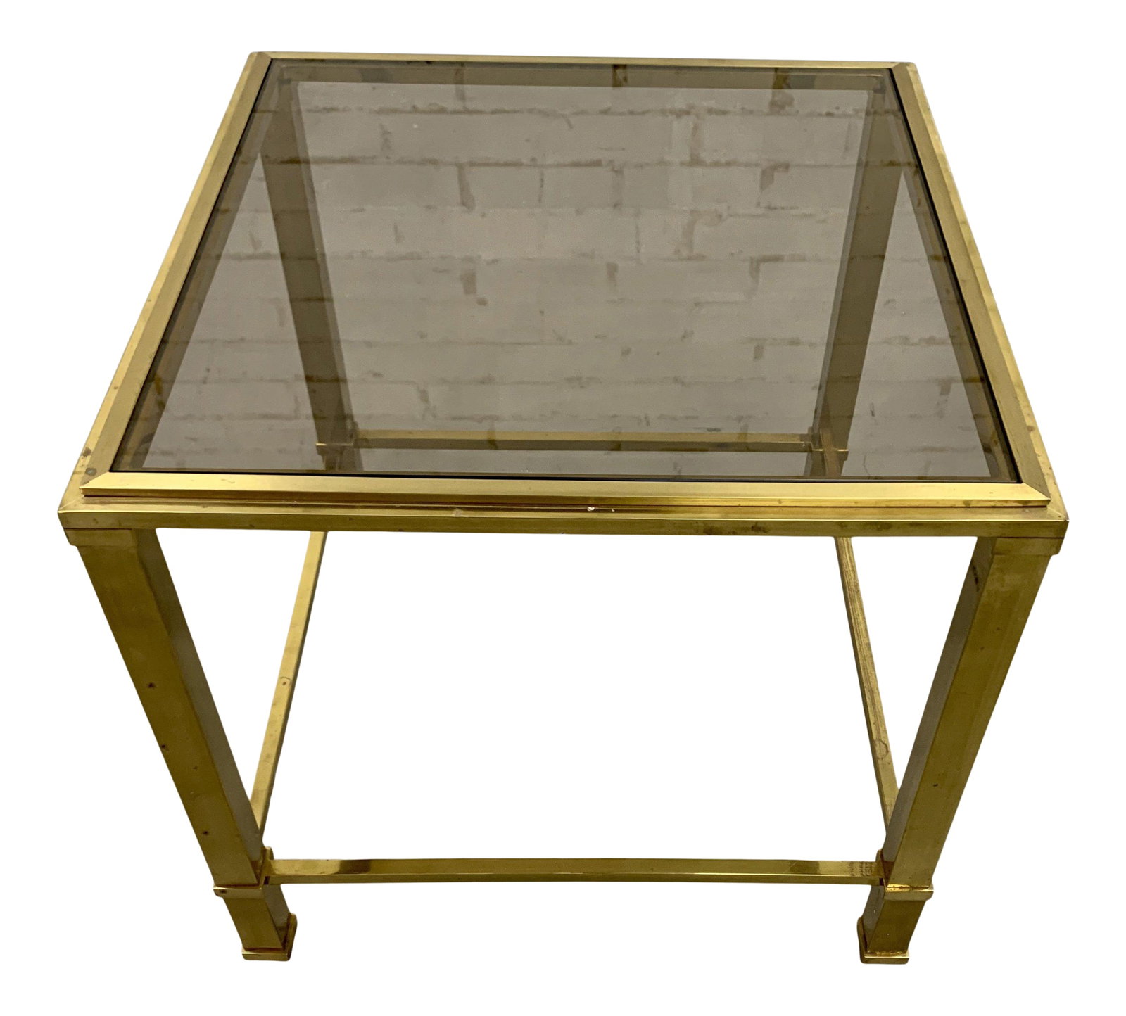 STYLE OF MAISON JANSEN BRASS SIDE TABLE (1 of 11)