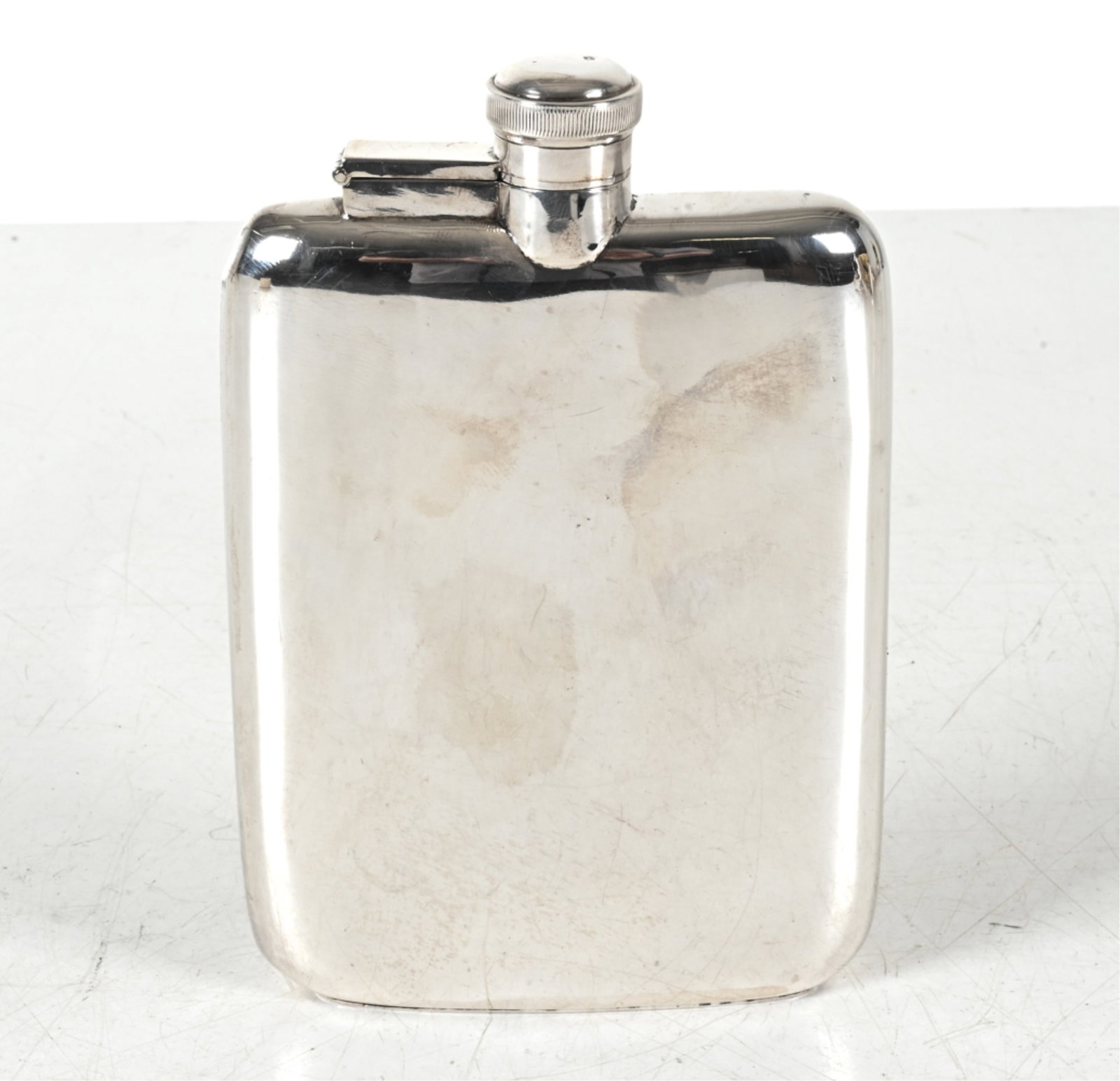 JAMES DIXON ENGLISH STERLING SILVER FLASK (1 of 8)