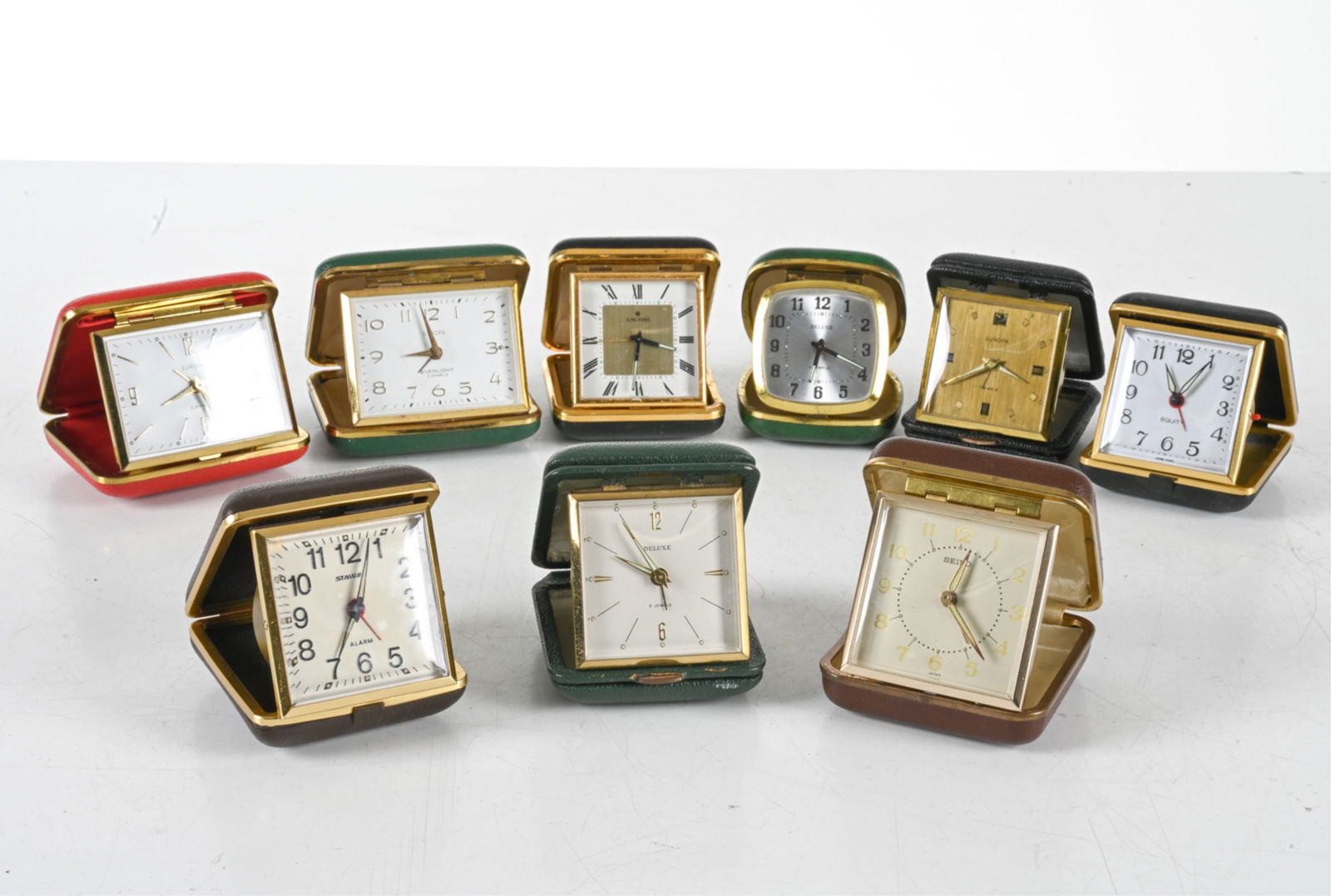 (9) VINTAGE TRAVEL CLOCKS (1 of 1)