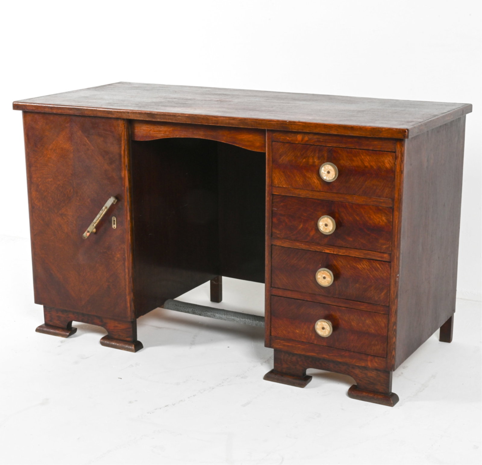 ART DECO OAK DESK (1 of 18)