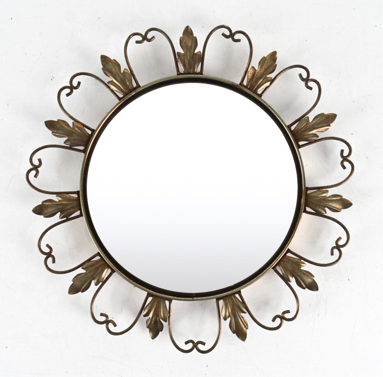 VINTAGE BRASS TONE SUNBURST MIRROR (1 of 11)