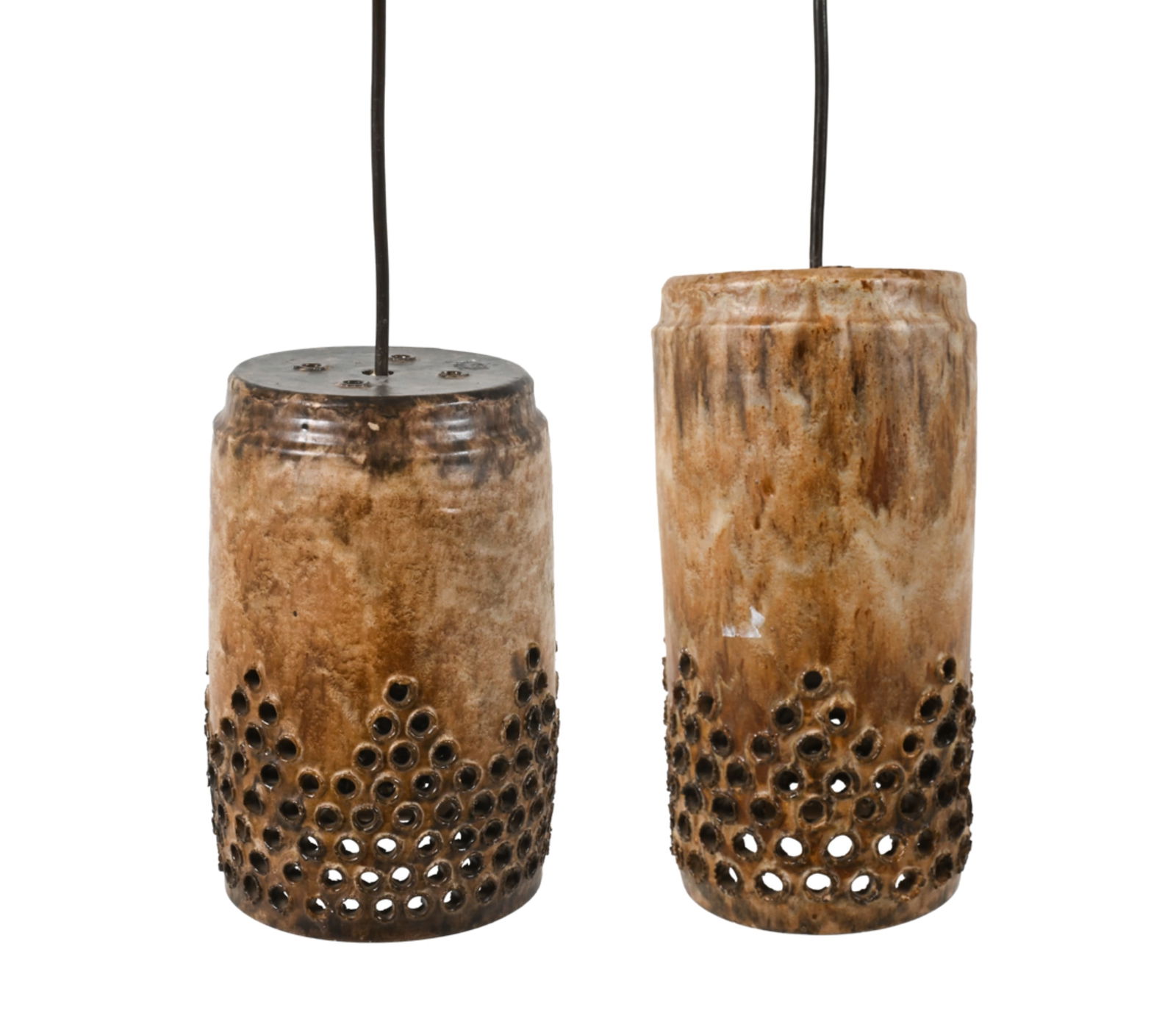 (2) MODERNIST STUDIO POTTERY PENDANT LIGHTS (1 of 15)