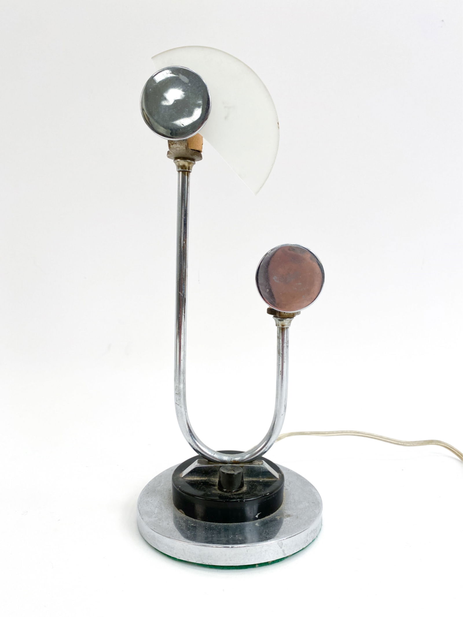 ART DECO 2-LIGHT TABLE LAMP FOR REPAIR (1 of 12)