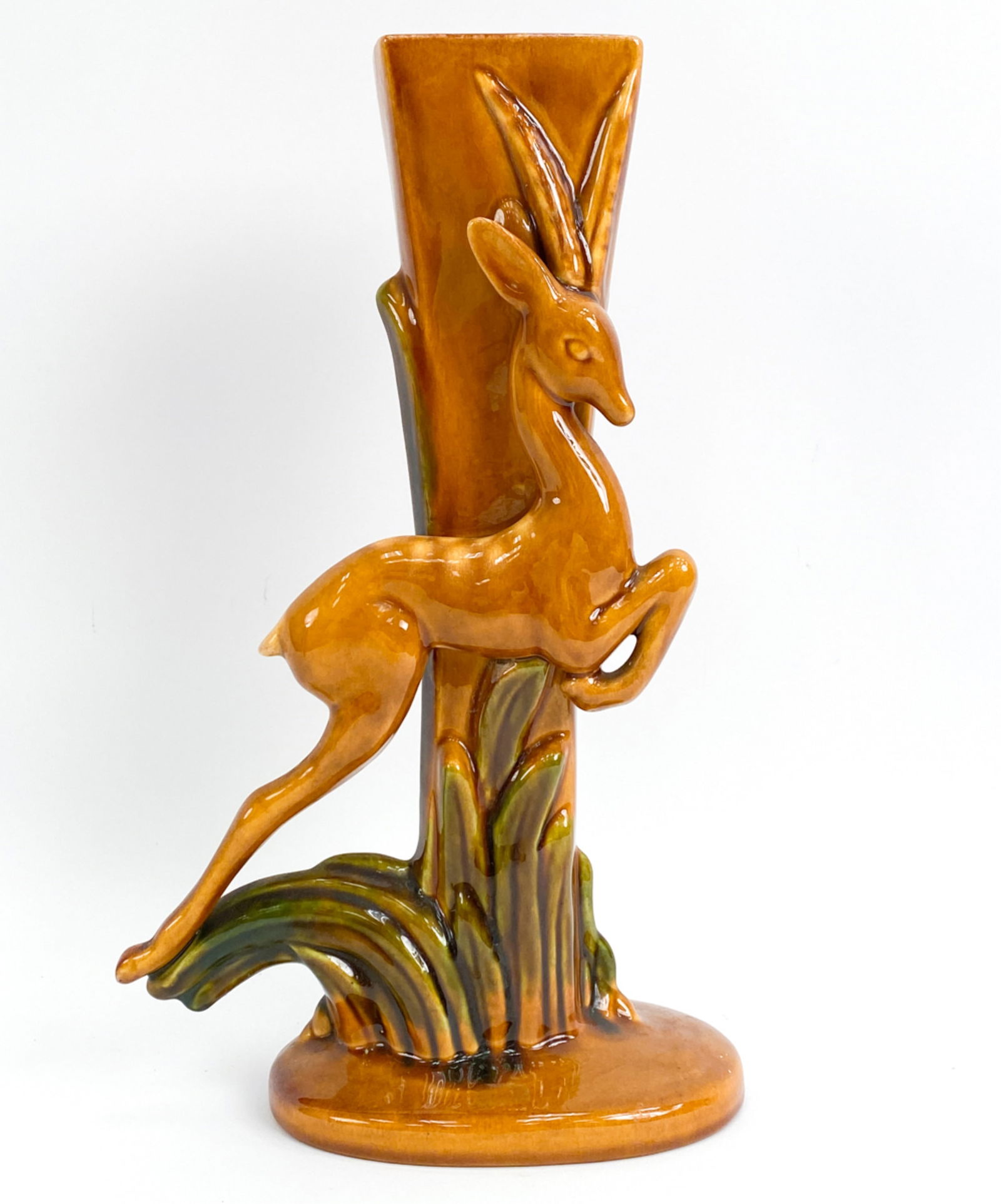 ART DECO GLAZED ART POTTERY VASE (1 of 12)