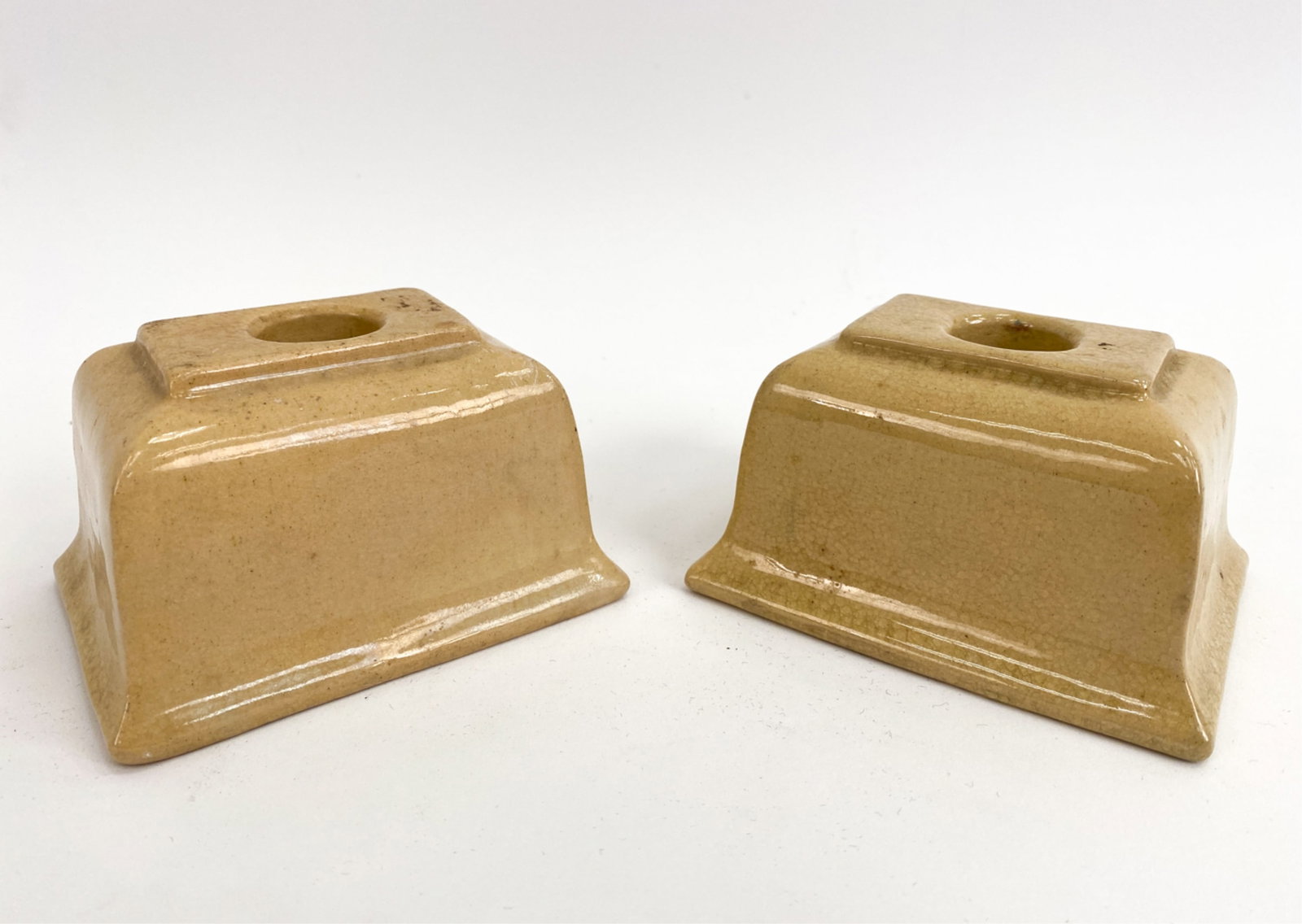 PAIR OF ART POTTERY CANDLEHOLDERS (1 of 12)