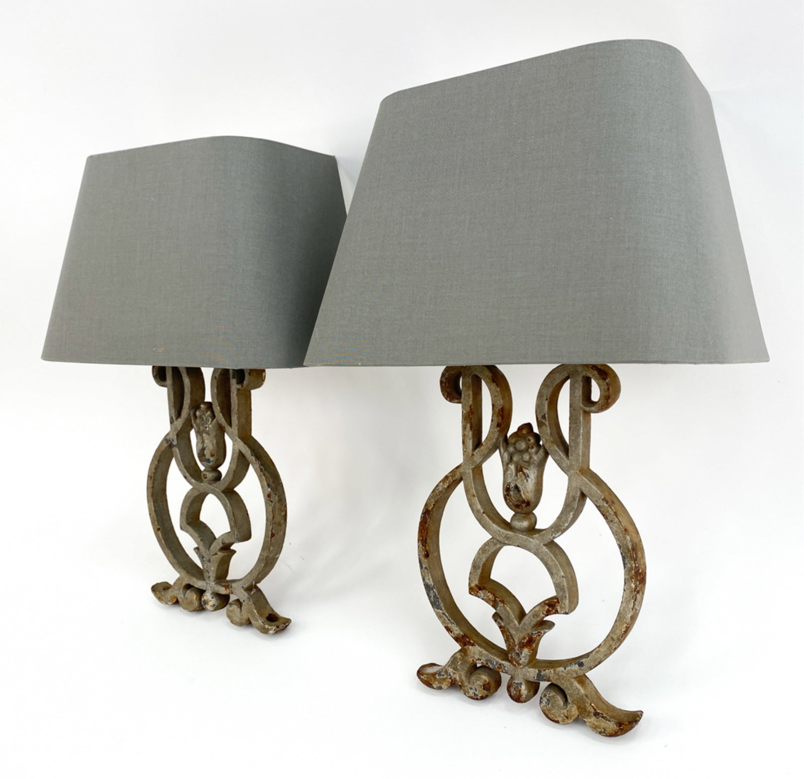 PAIR OF VINTAGE IRON WALL SCONCES (1 of 8)