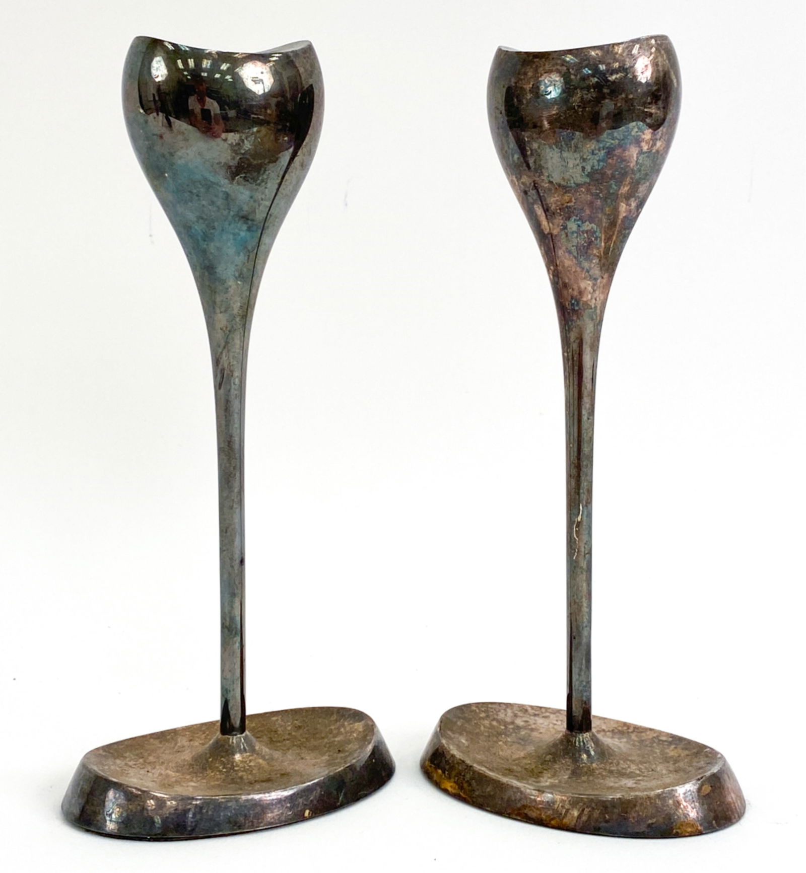 PAIR KRONEN DANISH SILVERPLATE CANDLESTICKS (1 of 17)