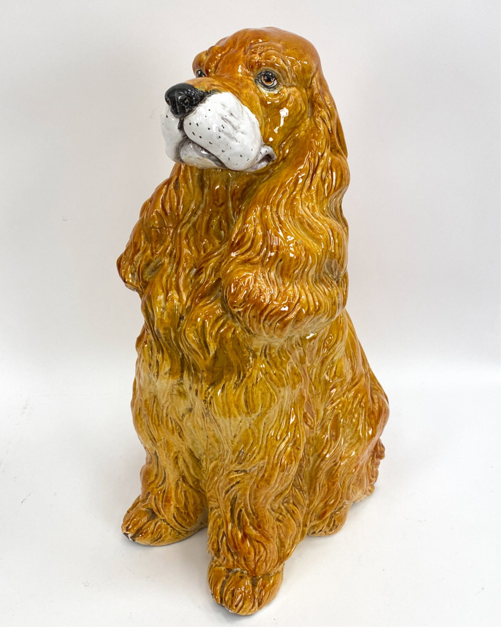 LARGE TERROCOTTA GLAZED DOG (1 of 16)