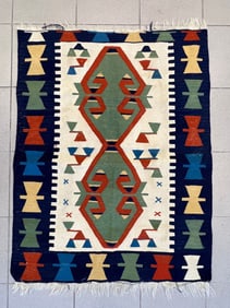 TURKISH FLATWEAVE TRIBAL RUG