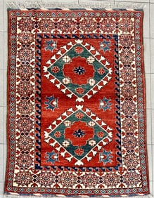 VINTAGE KAZAK WOOL RUG