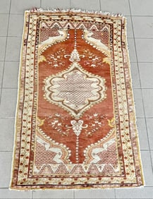 VINTAGE TURKISH OUSHAK RUG WRONG RUG