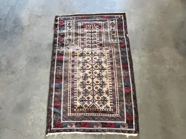 ANTIQUE TURKMEN PRAYER RUG