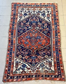 ANTIQUE HAMADAN RUNNER RUG