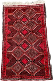 VINTAGE BALUCH AFGHAN RUG