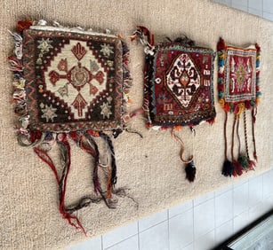 (3) VINTAGE WOOL BAGS