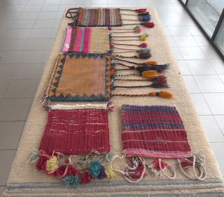 (5) VINTAGE WOOL BAGS