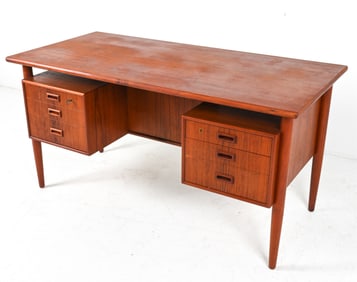 DANISH TEAK EXECUTIVE DESK, CIRCA 1970'S