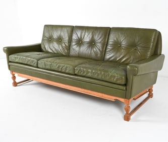 DANISH TUFTED LEATHER SOFA BY SVEND SKIPPER