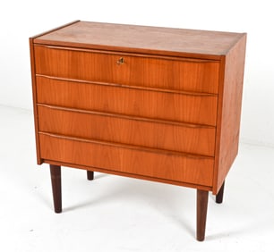 DANISH TEAK CHEST OF DRAWERS, C.1960'S