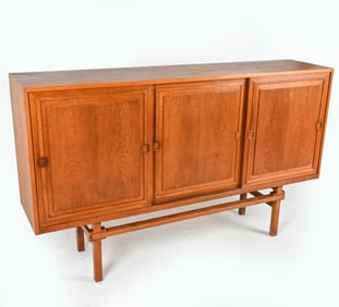 MID-CENTURY DANISH OAK COCKTAIL BAR HIGHBOARD