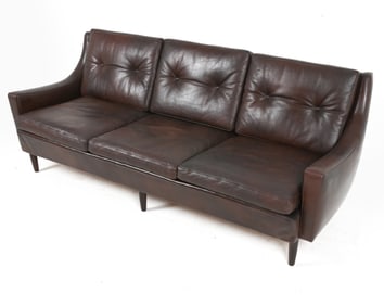 DANISH LEATHER SOFA BY EDMUND JORGENSEN