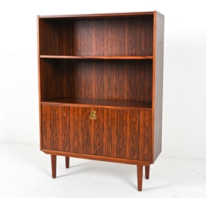 DANISH ROSEWOOD BOOKCASE CABINET BY AEJM MOBLER