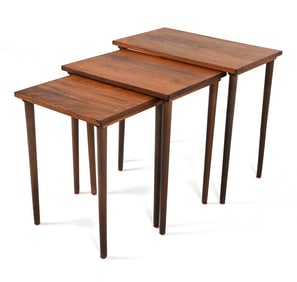 (3) DANISH ROSEWOOD NESTING TABLES