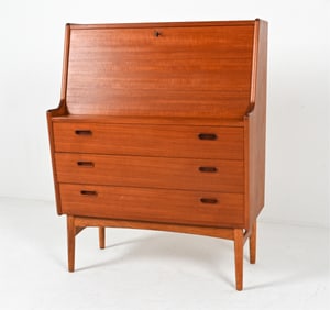 DANISH TEAK SECRETARY DESK BY ARNE WALH IVERSEN