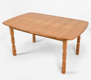 DANISH OAK EXPANDING DINING TABLE, C.1970's
