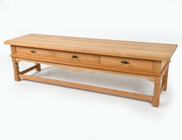 MANNER OF KJAERNULF DANISH OAK LOW CONSOLE TABLE