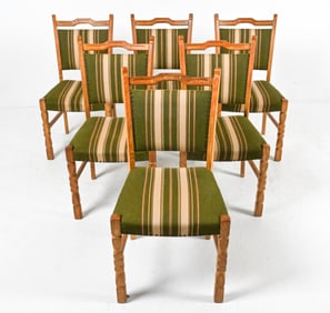 (6) DANISH OAK DINING CHAIRS BY HENRY KJAERNULF