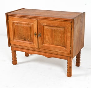 DANISH OAK LOW CABINET, C.1970'S