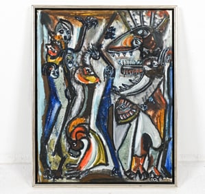 O. REIMANN - ABSTRACT PAINTING O/C