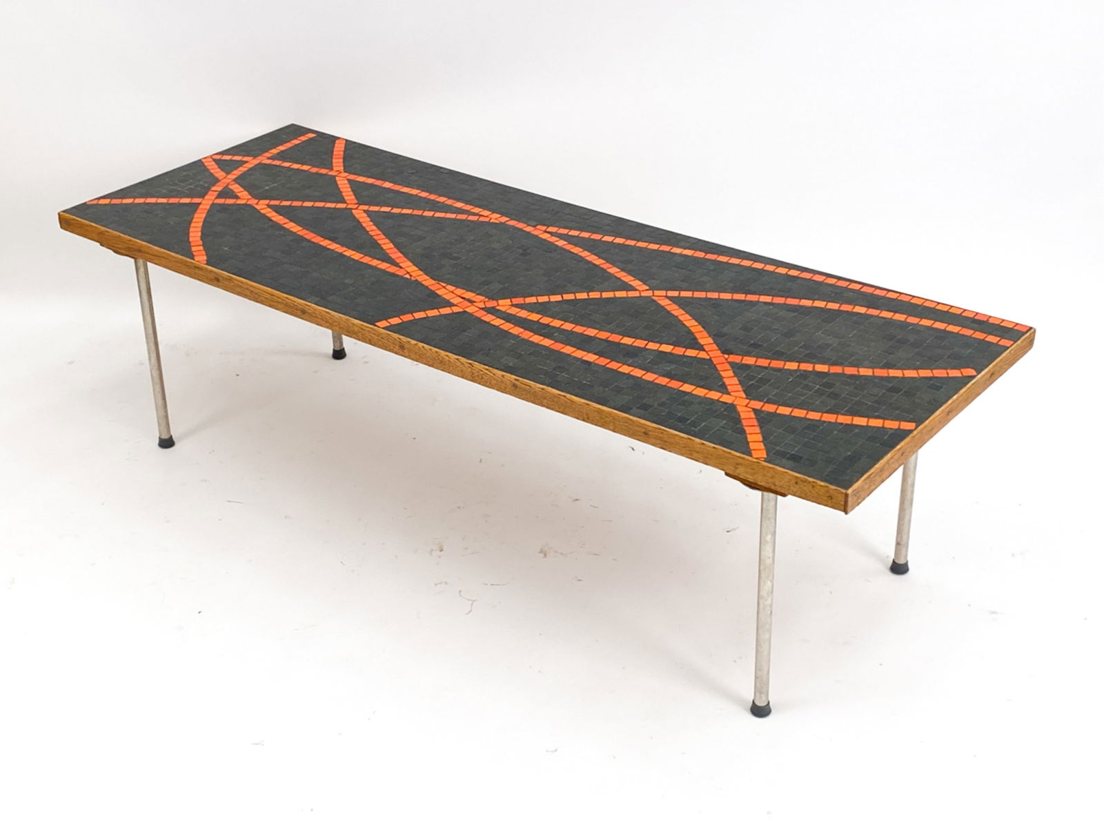 DANISH MID-CENTURY MOSAIC TILE COFFEE TABLE 1960 (1 of 15)