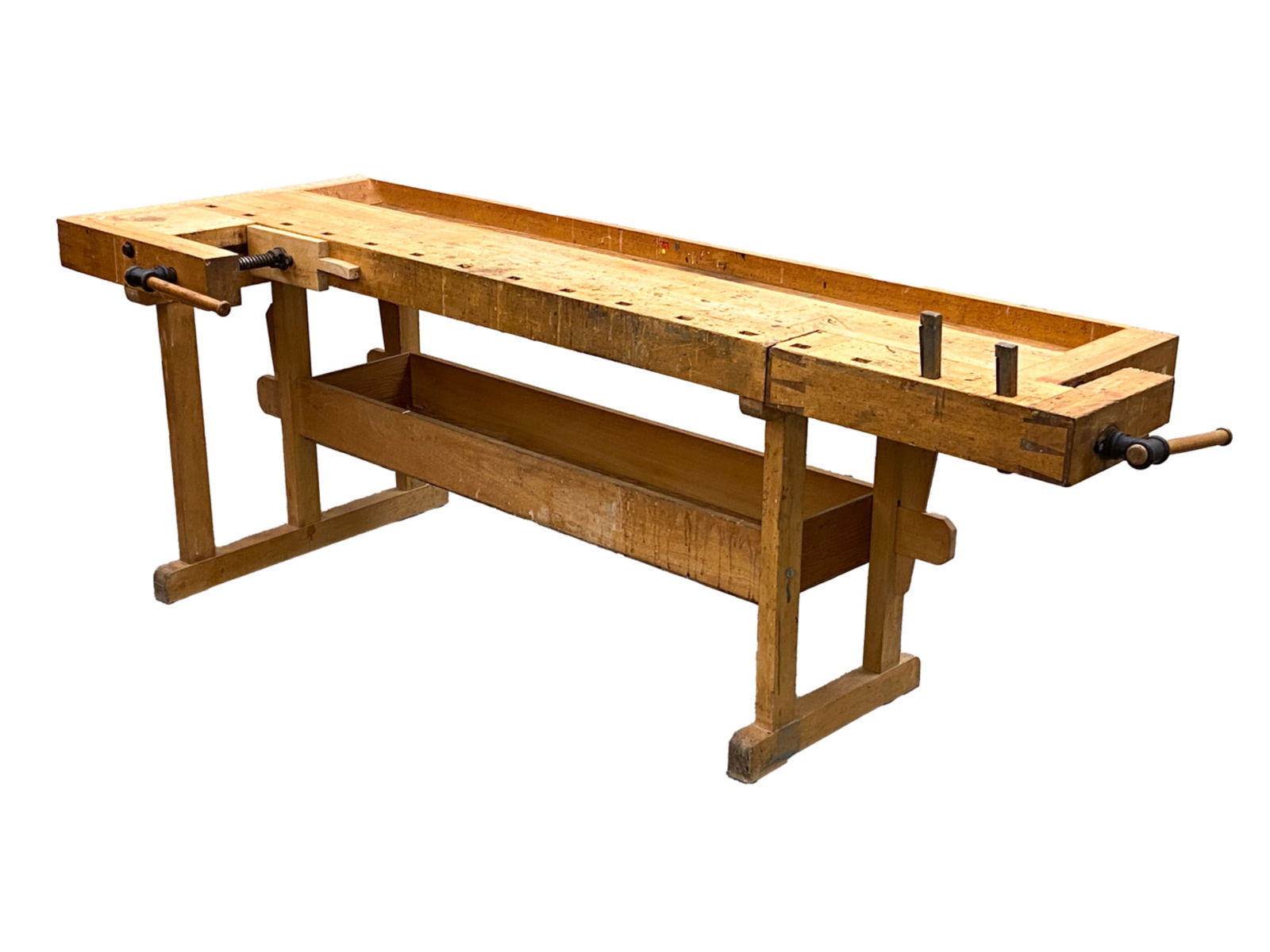 VINTAGE DANISH WOODEN CARPENTERS WORKBENCH (1 of 10)