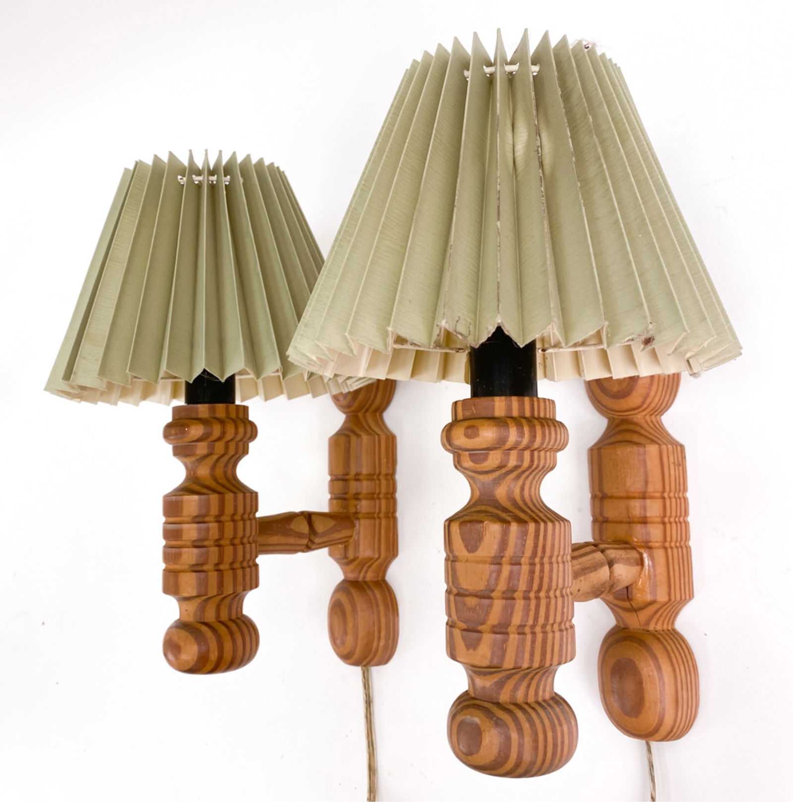 PAIR OF SWEDISH PINE SCONCES, C. 1970'S (1 of 10)